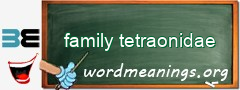 WordMeaning blackboard for family tetraonidae